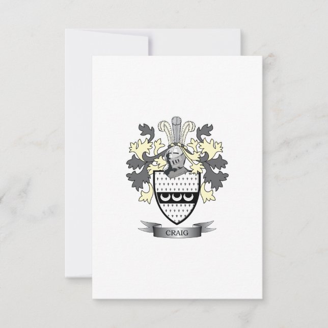 Craig Family Crest Coat of Arms (Anverso)