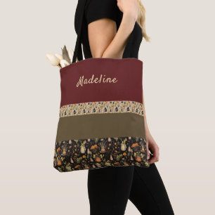 Cranberry de Moda Boho y Bolsa de Tote Verde
