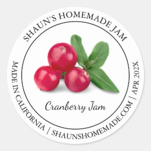 Cranberry Jam Etiqueta moderna