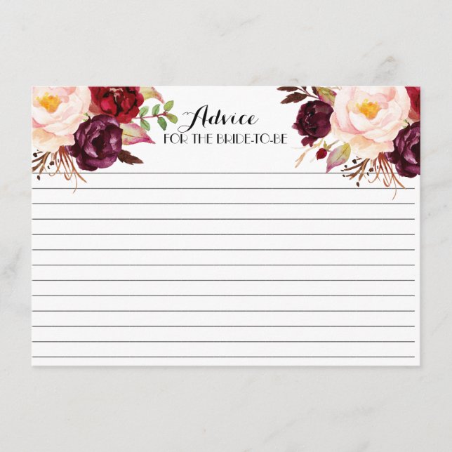 Cranberry, Marsala, hermosas tarjetas de consejo f (Anverso)