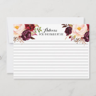 Cranberry, Marsala, hermosas tarjetas de consejo f