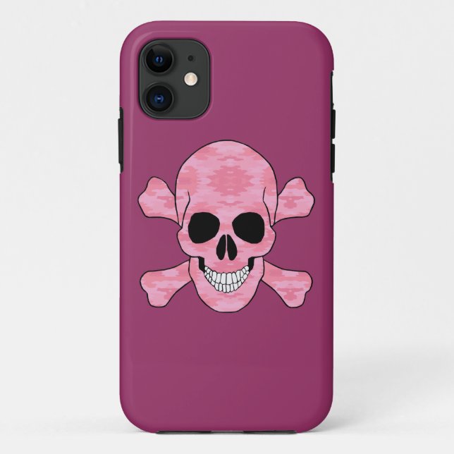 Cráneo De Camuflaje Rosa Y Funda Para iPhone 5 De  (Reverso)