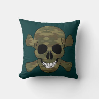 Cráneo De Camuflaje Y Cojín decorativo De Crossbon