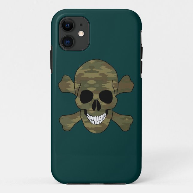 Cráneo De Camuflaje Y Funda De iPhone 5 Crossbone (Reverso)