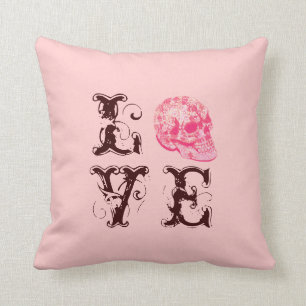 Cráneo de encaje femenino del azúcar - almohada
