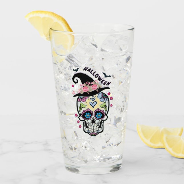 Cráneo de flores de Halloween (Anverso (hielo))