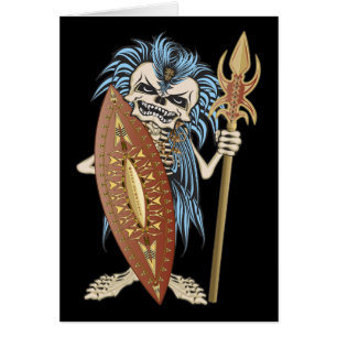 Cráneo de Guerrero Tribal