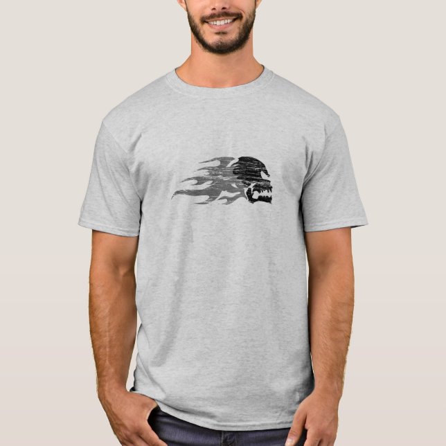 Cráneo de HellRiders y camiseta de las llamas (Anverso)