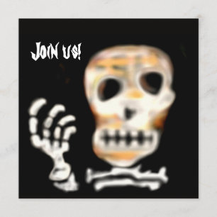 Cráneo de invitaciones para fiesta de Halloween