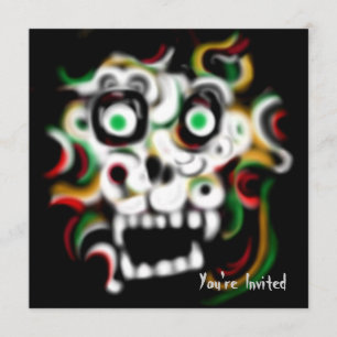 Cráneo de invitaciones para fiesta de Halloween