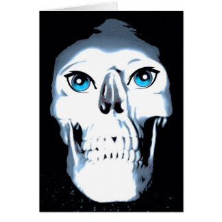 Cráneo de ojos azules