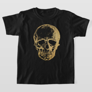 Cráneo de oro de Halloween   Camiseta   Niños