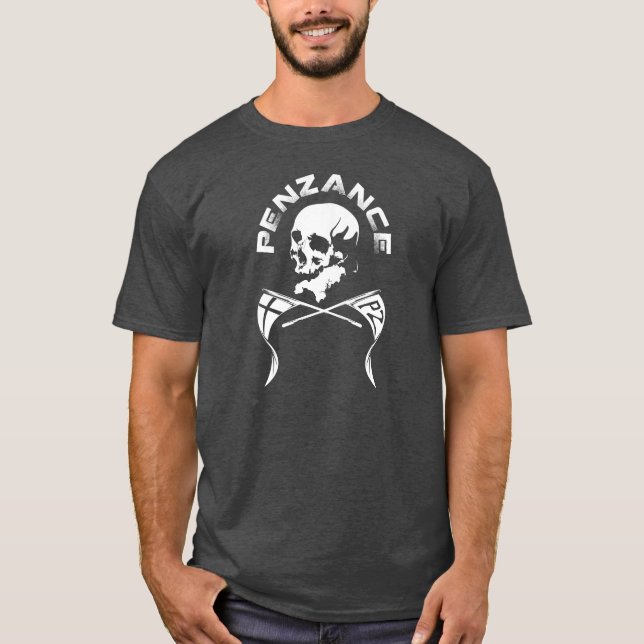 Cráneo de Penzance Cornualles y camiseta de la (Anverso)