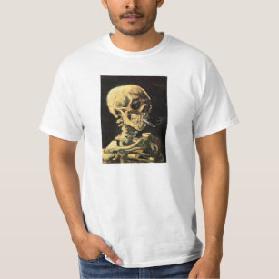 Cráneo de Van Gogh con la camiseta ardiente del