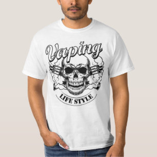 Cráneo de Vaping - Camiseta audaz y erguida