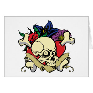 Cráneo del corazón del tatuaje