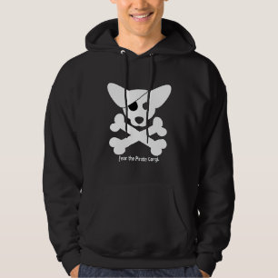 Cráneo del Corgi y sudadera con capucha de la