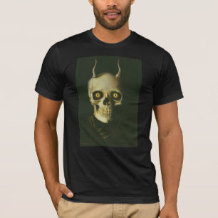 Cráneo del diablo gótico masculino camiseta