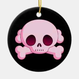 Cráneo del KRW y ornamento rosados de la bandera