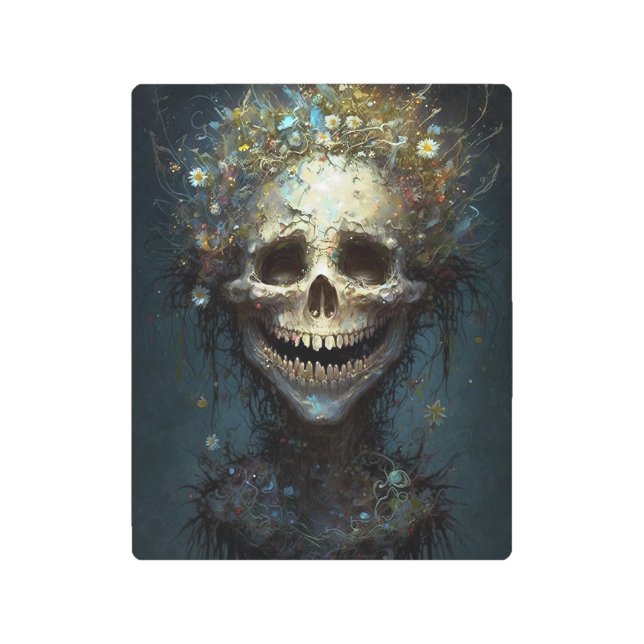 Cráneo espeluznante Arte gótico oscuro de fantasía (Anverso)