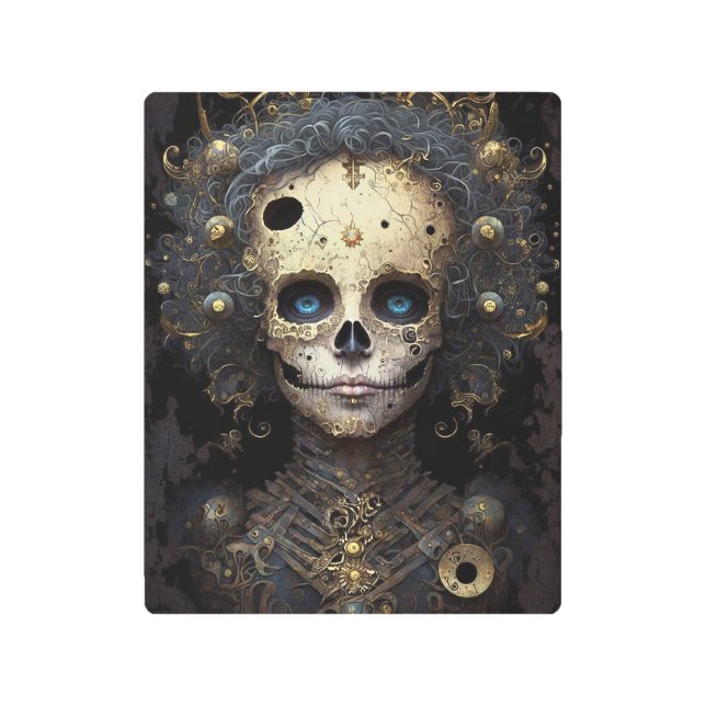 Cráneo espeluznante Arte gótico oscuro de fantasía (Anverso)
