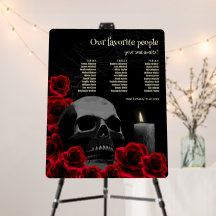 Cráneo espeluznante y Rosas Boda gótico de Hallowe