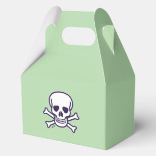 Cráneo n Huesos cajas de favor de la gable verde m