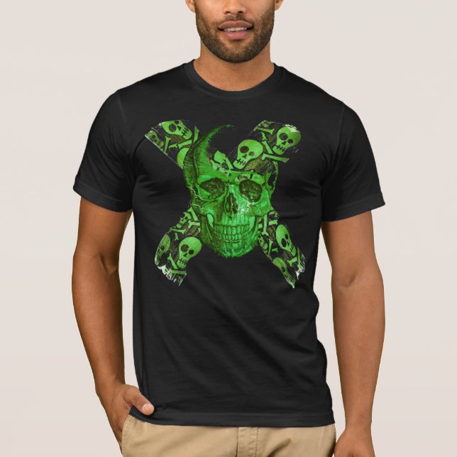 Cráneo Verde - Cráneo Gracioso #3 camiseta (Anverso)