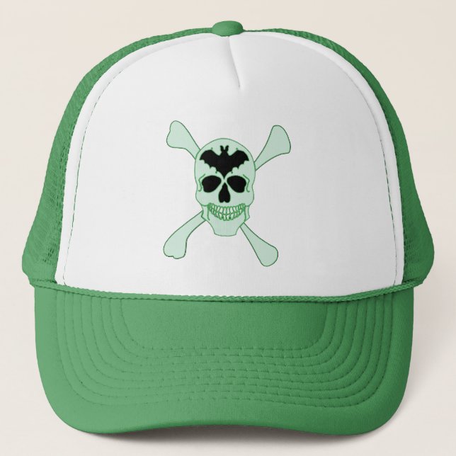 Cráneo Verde Y Gorra De Crossbone (Anverso)
