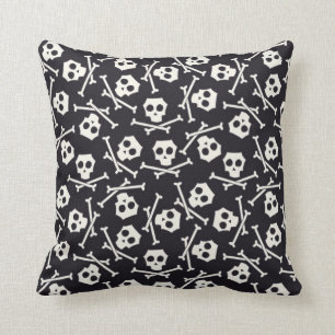 Cráneo y almohada de Halloween de la bandera