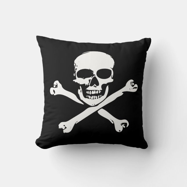 Cráneo y almohada de la bandera pirata (Anverso)