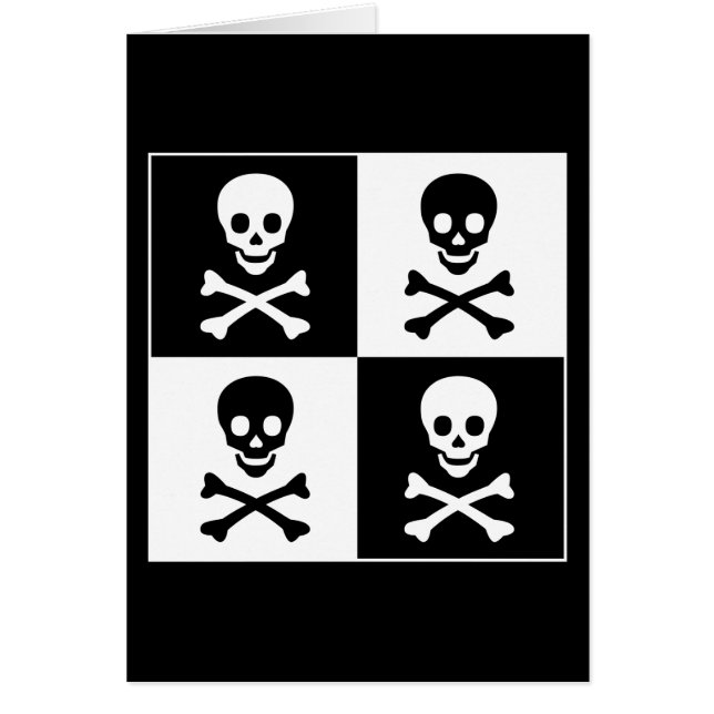 Cráneo y bandera pirata (Frente)