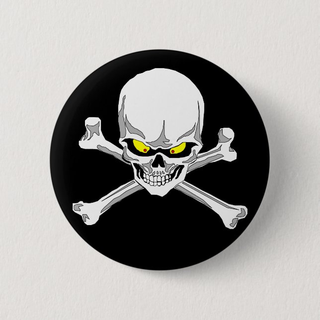 Cráneo y botón de la bandera pirata (Anverso)