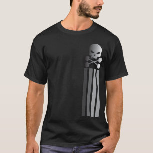 Cráneo y camisa del Barbell - camisa de las rayas