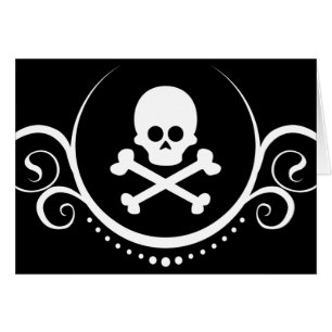 cráneo y sofisticaciones de la bandera pirata