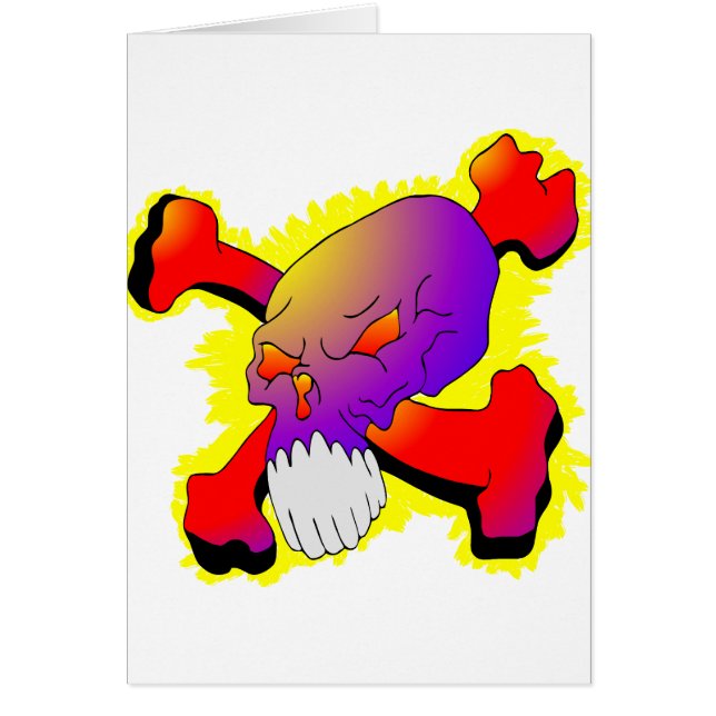 Cráneo y tatuaje de la bandera pirata (Frente)