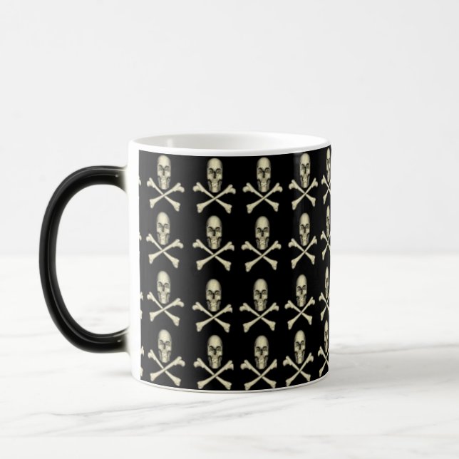 Cráneo y taza de la cautela de la bandera pirata (Izquierda)