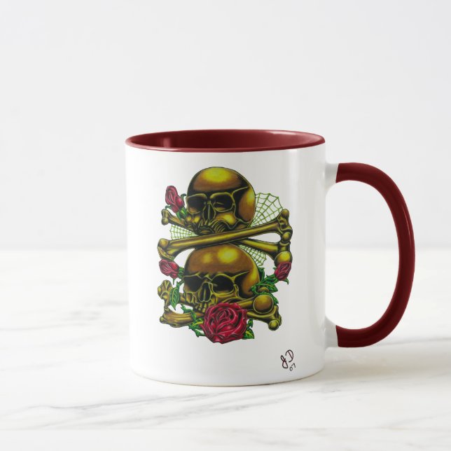Cráneos, Web, y taza de los rosas (Derecha)