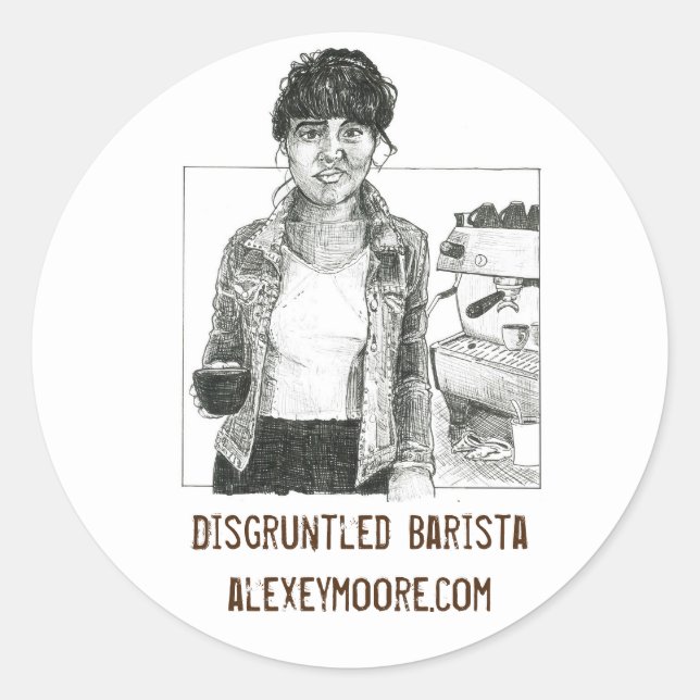 Cranky Courtney Pegatina (Anverso)