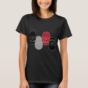 Cránulos - Camiseta blanca y negra de murciélago