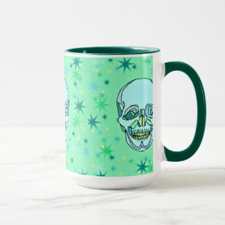 Cránulos Verde azulados pasteles y tazas de café