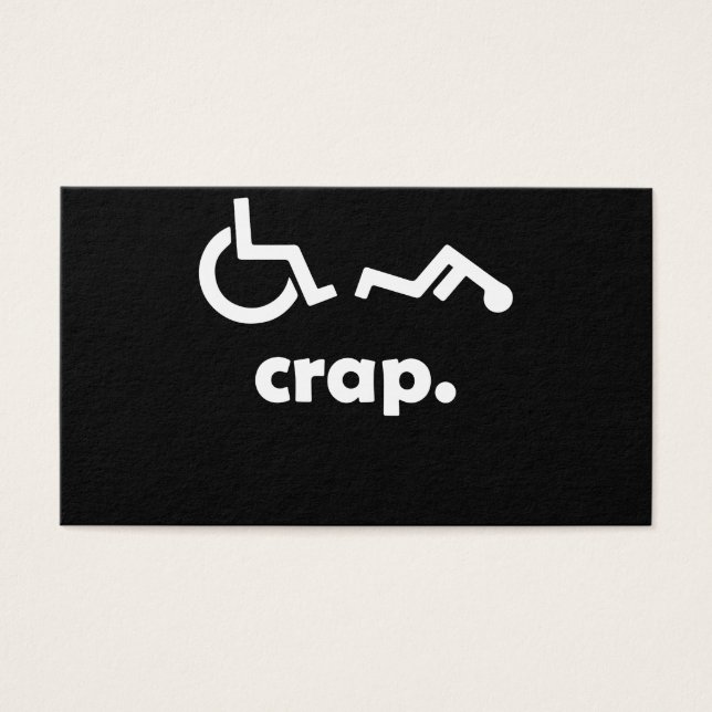 Crap Handicap Funny Wheel Tee Discapacitado Rude O (Frente)