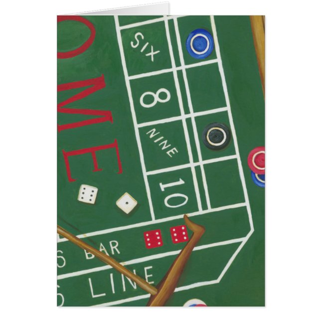 Craps de Casino con Chips y dados (Frente)