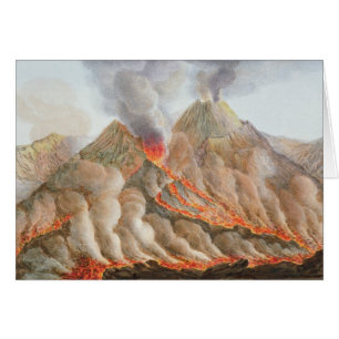 Cráter del monte Vesubio de un dibujo original