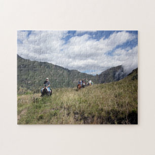 Cráter del volcán de Pululahua, rompecabezas de