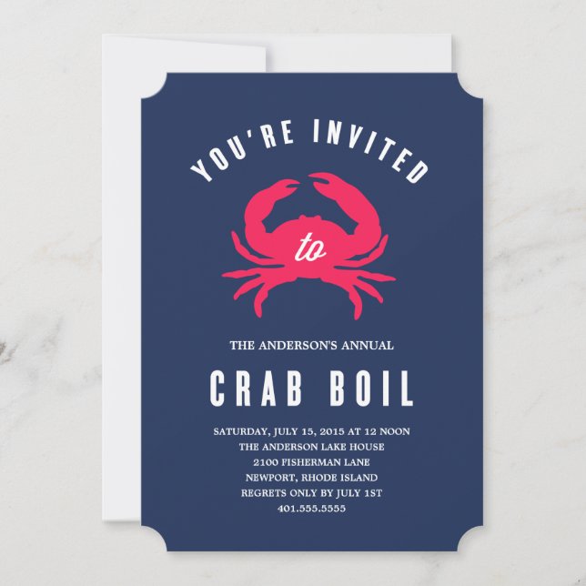 Cráter hervido | Invitación a la fiesta de verano (Anverso)