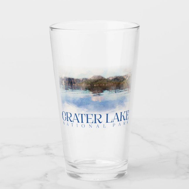 Crater Lake Pint Glass, National Park Tumbler (Anverso)