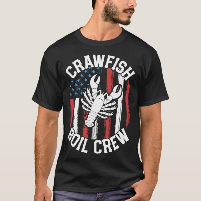 Crawfish Boil Crew Funny Cajun Camisetas Para Homb (Anverso)