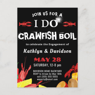 Crawfish Boil I DO Engagement Party Invitación
