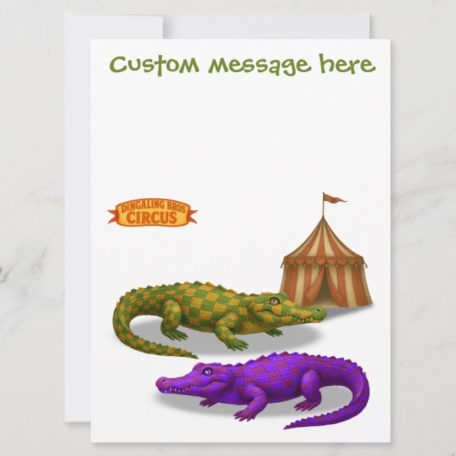Crawford, cocodrilo de circo pintado (Anverso)
